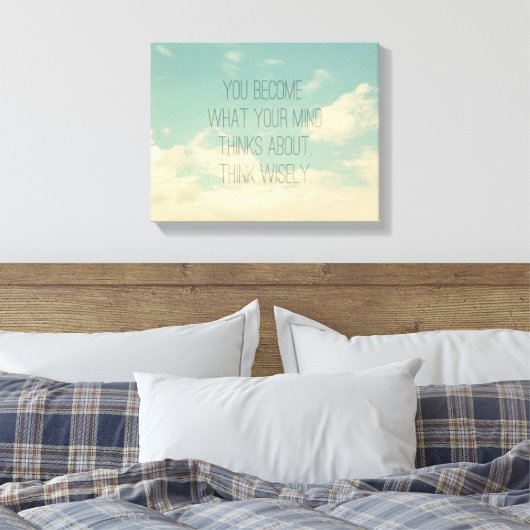 Citaten over de geest, Sky en Clouds,  Canvas Afdruk (Insitu (Slaapkamer))