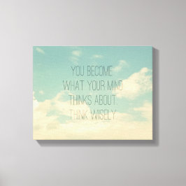 Citaten over de geest, Sky en Clouds,  Canvas Afdruk