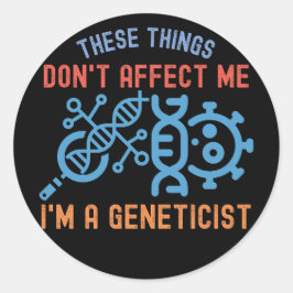 Citaten over Genetica, Hoofdvak Genetica Ronde Sticker