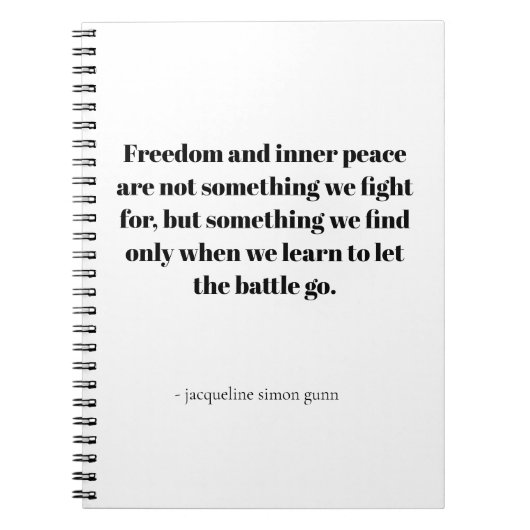 Citaten over innerlijke vrede notitieboek (Voorkant)