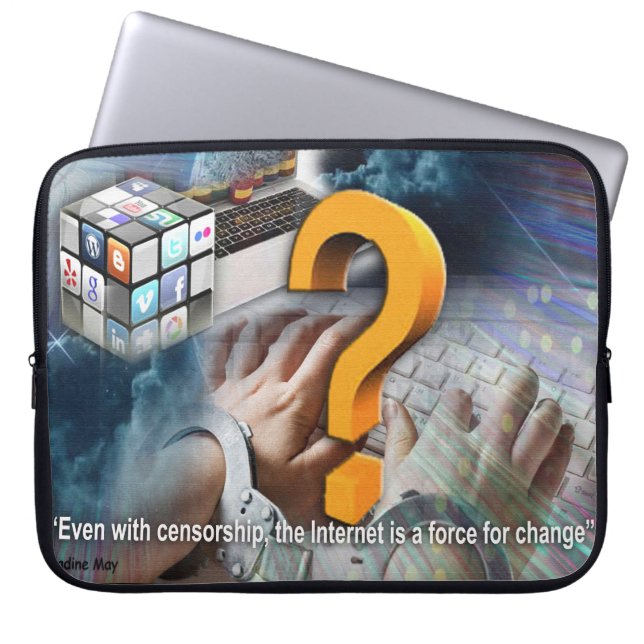 Citaten over Internet Laptop Sleeve (Voorkant)