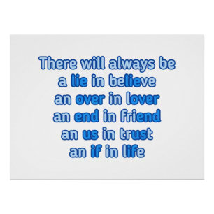 citaten over liefde , leven en vriendschap perfect poster