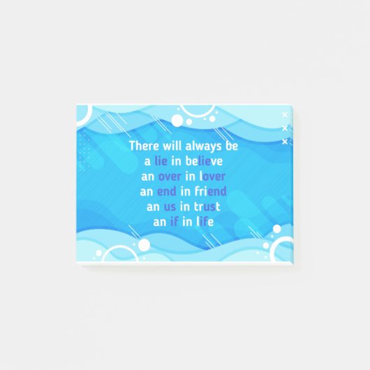 citaten over liefde , leven en vriendschap post-it® notes (Voorkant)