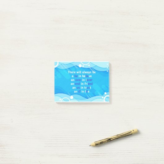 citaten over liefde , leven en vriendschap post-it® notes (Op bureau)