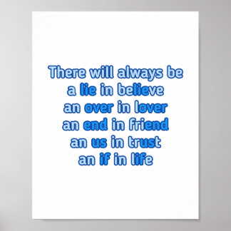 Citaten over liefde, leven en vriendschap. poster