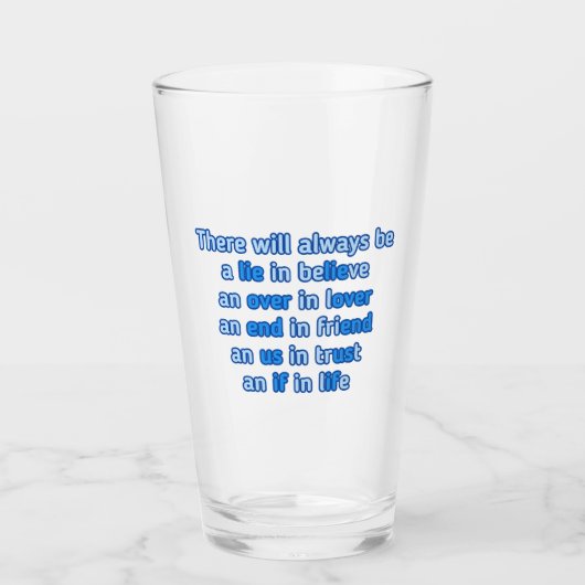 citaten over liefde , leven en vriendschappelijke  glas (Voorkant)