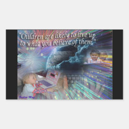 Citaten over onze kinderen rechthoekige sticker