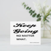 Citaten over succes: ga door. Wat er ook gebeurt Briefkaart (Staand voorkant)