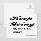 Citaten over succes: ga door. Wat er ook gebeurt Briefkaart (Voorkant / Achterkant)