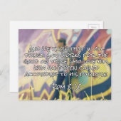 Citaten: Rom. 8:28 — "God werkt ten goede" Briefkaart (Voorkant / Achterkant)
