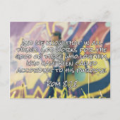 Citaten: Rom. 8:28 — "God werkt ten goede" Briefkaart (Voorkant)