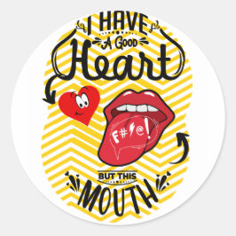 CITATEN SARCASME RONDE STICKER