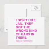 Citaten van Charles Bukowski Briefkaart (Voorkant / Achterkant)