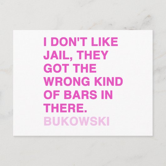 Citaten van Charles Bukowski Briefkaart (Voorkant)