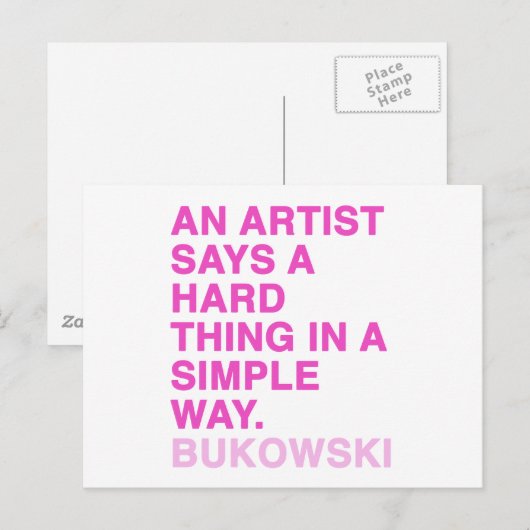 Citaten van Charles Bukowski Briefkaart (Voorkant / Achterkant)