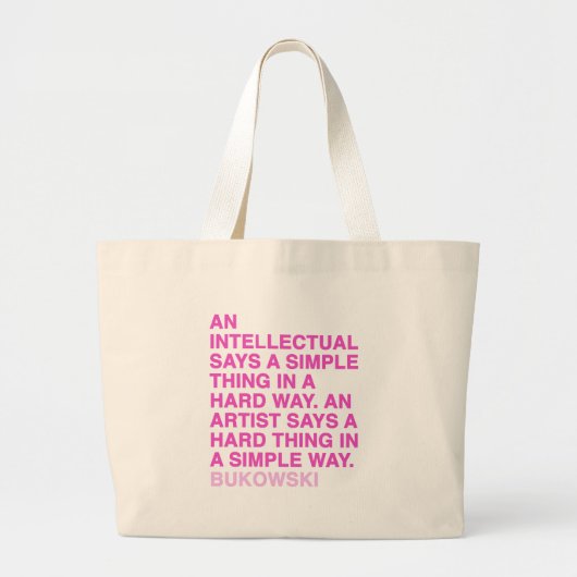 Citaten van Charles Bukowski Grote Tote Bag (Voorkant)