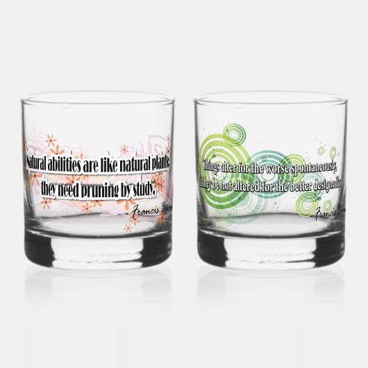 citaten van Francis Bacon Whisky Glas (Voorkant)