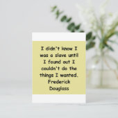 citaten van frederick douglass briefkaart (Staand voorkant)