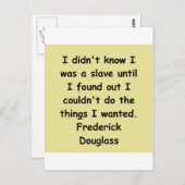 citaten van frederick douglass briefkaart (Voorkant / Achterkant)