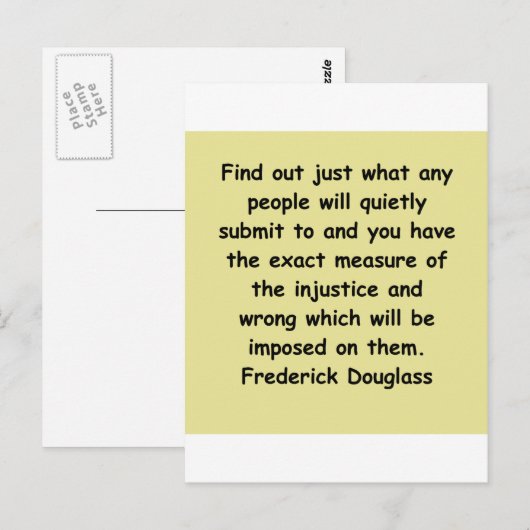 citaten van frederick douglass briefkaart (Voorkant / Achterkant)