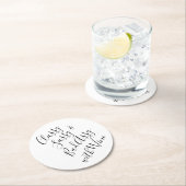 Citaten van Funny Wine Party Ronde Kartonnen Onderzetter (Insitu)