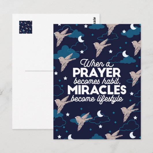 Citaten van gebedden en wonderen briefkaart (Voorkant / Achterkant)