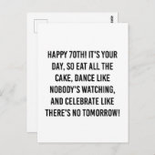 Citaten voor 70e verjaardag briefkaart (Voorkant / Achterkant)