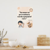 Citaten voor dokter kantoor, ziekenhuiskliniek poster (Keuken)