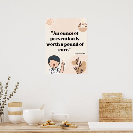 Citaten voor dokter kantoor, ziekenhuiskliniek poster (Keuken)