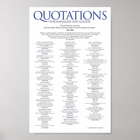 Citaten voor managers en leiders poster (Voorkant)