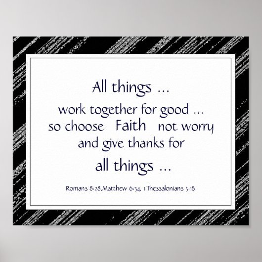 Citaten voor zwarte grijze bijbelscripts poster (Voorkant)