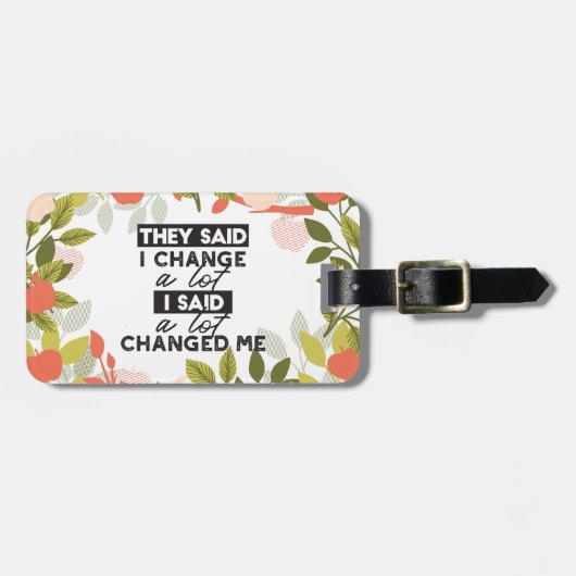 Citaten wijzigen met Apple Fruit Tree Pattern Bagagelabel (Voorkant horizontaal)