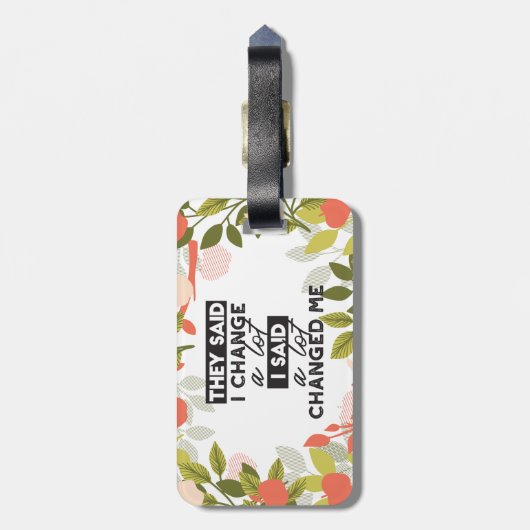 Citaten wijzigen met Apple Fruit Tree Pattern Bagagelabel (Achterkant verticaal)