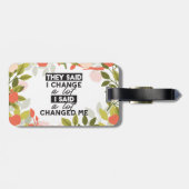 Citaten wijzigen met Apple Fruit Tree Pattern Bagagelabel (Achterkant horizontaal)