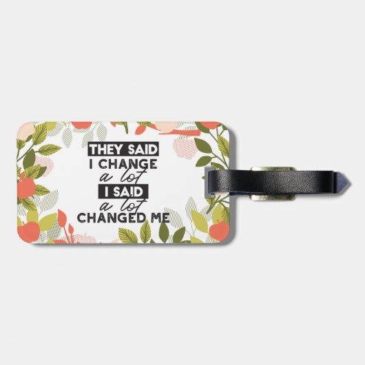 Citaten wijzigen met Apple Fruit Tree Pattern Bagagelabel (Achterkant horizontaal)