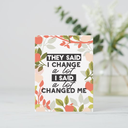 Citaten wijzigen met Apple Fruit Tree Pattern Briefkaart (Staand voorkant)