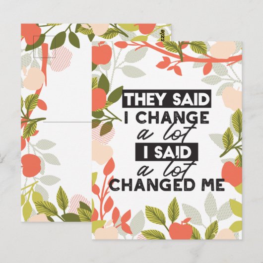 Citaten wijzigen met Apple Fruit Tree Pattern Briefkaart (Voorkant / Achterkant)