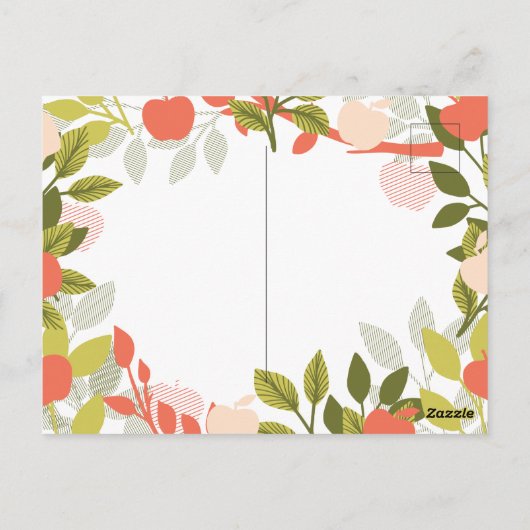 Citaten wijzigen met Apple Fruit Tree Pattern Briefkaart (Achterkant)