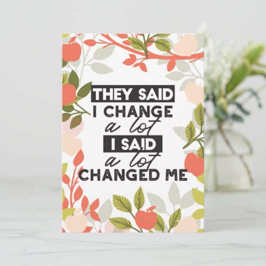 Citaten wijzigen met Apple Fruit Tree Pattern Feestdagenkaart (Staand voorkant)