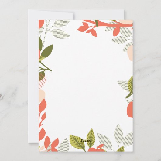 Citaten wijzigen met Apple Fruit Tree Pattern Feestdagenkaart (Achterkant)