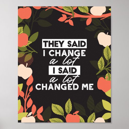 Citaten wijzigen met Apple Fruit Tree Pattern Poster (Voorkant)
