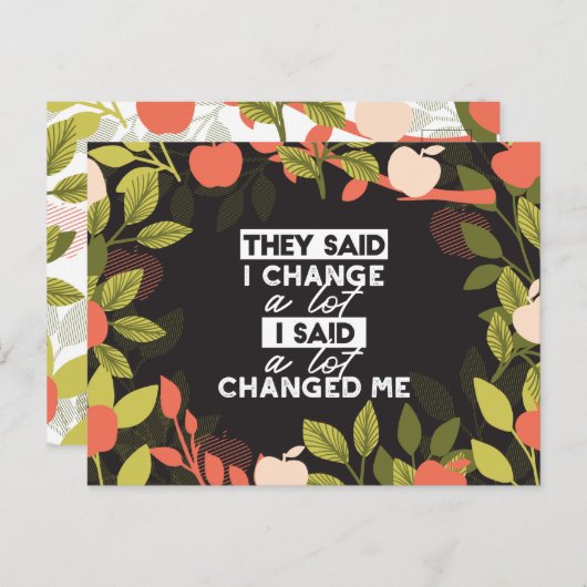 Citaten wijzigen met Apple Tree Pattern Alt Ver Briefkaart (Voorkant / Achterkant)