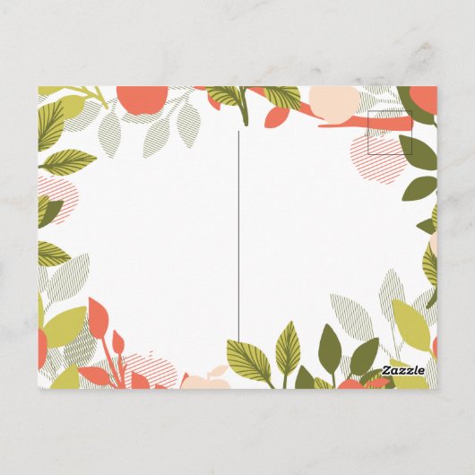 Citaten wijzigen met Apple Tree Pattern Alt Ver Briefkaart (Achterkant)