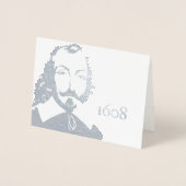 Citatie Samuel de Champlain Samenleven Zilver Folie Kaarten (Voorkant)