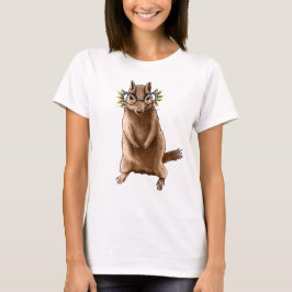 Cite Animal Hippie Glasses Chipmunk Natuur Lover T-shirt