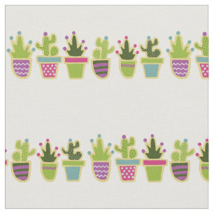 Cite cactus-ontwerp met aangepaste achtergrondkleu stof