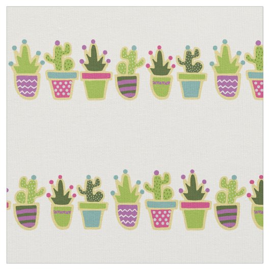 Cite cactus-ontwerp met aangepaste achtergrondkleu stof (Close Up)
