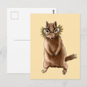 Cite Chipmunk Hippie Glasses Briefkaart (Voorkant / Achterkant)