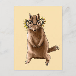Cite Chipmunk Hippie Glasses Briefkaart