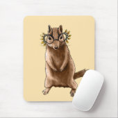 Cite Chipmunk Hippie Glasses Muismat (Met muis)